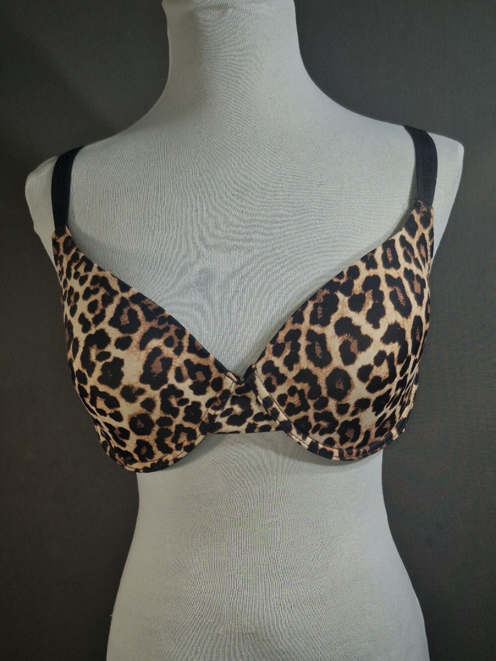 Juicy Couture Leopard Print Underwire Bra - Black/Tan NWOT